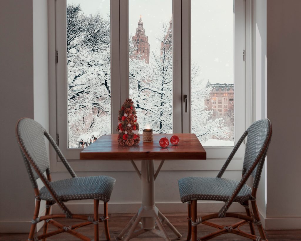 cozy home in a winter